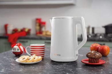 GORENJE Electric Kettle 2200 W, 1.5 L, Plastic + Metal, White K15DWW | Elektrika.lv