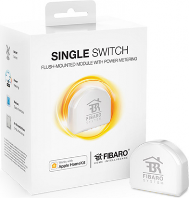 FIBARO Slēdža vadības modulis Single Switch Apple HomeKit, balts FGBHS-213 | Elektrika.lv