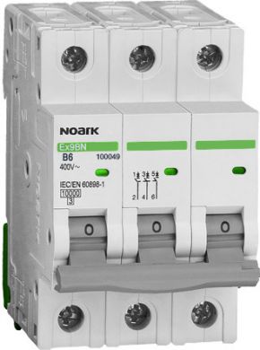 NOARK Ex9BN 3P B 4A Miniature Circuit Breaker (MCB) 100048 | Elektrika.lv