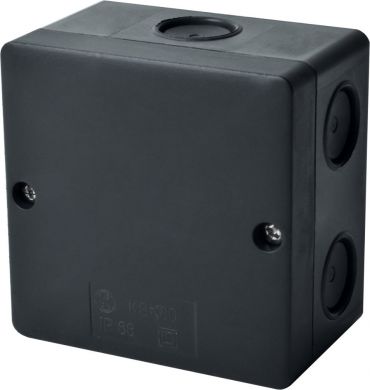 Kopos Junction box KSK 80 81x81x50 mm IP66 black UV HF with lid KSK 80_FA | Elektrika.lv