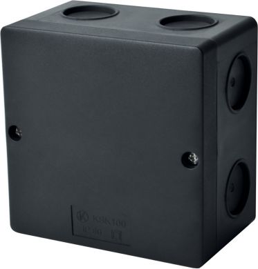 Kopos Junction box KSK 100 101x101x61 mm IP66 black UV HF with lid KSK 100_FA | Elektrika.lv