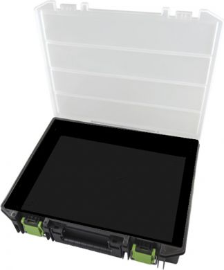 Haupa Komplektu kaste ar metāla aizslēgiem 415x335x90 mm BEZ NODALĪJUMIEM 221133 | Elektrika.lv