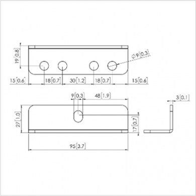 Vogels Vogels | Other | PFA 9126 Bracket kit for PFB 34xx | Silver PFA 9126