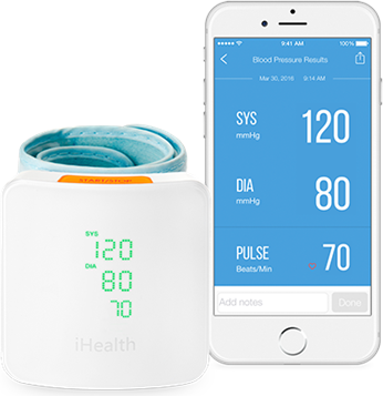 iHealth iHealth | Wrist Blood Pressure Monitor | BP7S | White | Blood pressure readings are stored on the secure, free, HIPAA compliant iHealth Cloud. Monitor blood pressure and pulse trends with intuitive charts and share data with your doctor in PDF or spr BP7S