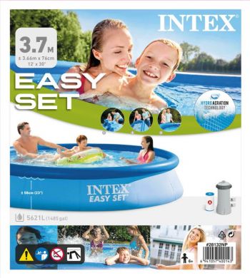 Intex Easy Set, Filter Pump, Baseins, Zils, 366x76 cm, Vecums 6+ 28132NP | Elektrika.lv