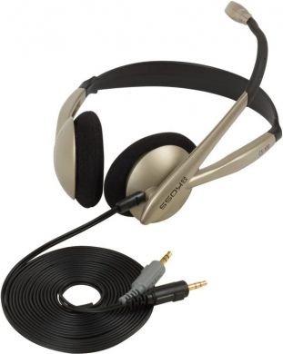 Koss Koss Headphones CS100 Headband/On-Ear, 3.5mm (1/8 inch), Microphone, Black/Gold, 193087 | Elektrika.lv