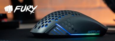 Fury Gaming computer mouse Battler, With wire, Black NFU-1654 | Elektrika.lv