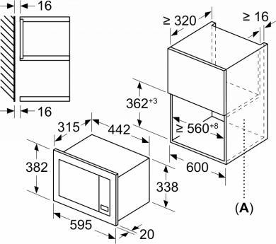 BOSCH Bosch | Microwave Oven | BFL623MS3 | Built-in | 20 L | 800 W | Stainless steel BFL623MS3