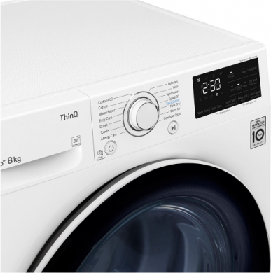 LG Dryer machine 8kg, LED, depth 69cm, Wi-Fi, white RH80V3AV6N | Elektrika.lv