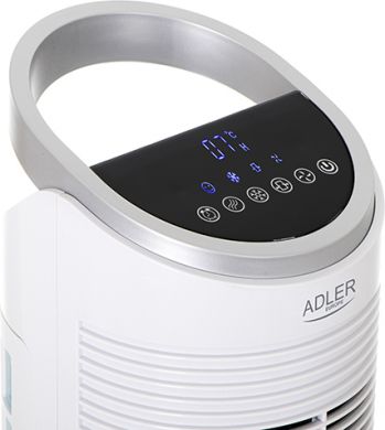 ADLER Tower fan AD 7855, Air Cooler, 3 speeds, 60 W, Diameter 30 cm, White AD 7855 | Elektrika.lv