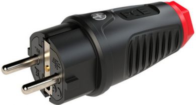 PCE Taurus2 solid rubber plug 250V 16A black 0522-sr | Elektrika.lv