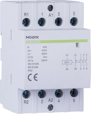 NOARK Ex9CH40 40 24V 50/60HZ 4NO/ 40A Moduļu kontaktors 102419 | Elektrika.lv