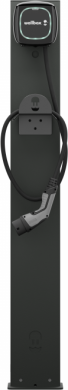 Wallbox Stand Pedestal Eiffel Basic Dual for Pulsar family, 1400mm, Black PED-EIFBS-DUAL | Elektrika.lv