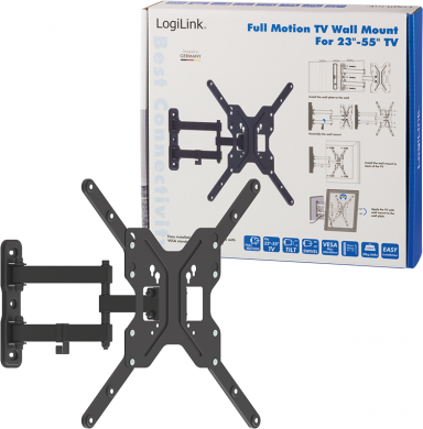 Logilink Logilink BP0016 TV Wall mount, 23"-55", tilt +15&deg;-15&deg;,swievel +-90&deg;, 395mm | Logilink BP0016