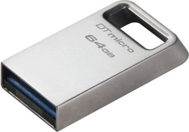 Kingston USB 3.2 Flash DataTraveler micro 64 GB, USB 3.2, Sudraba DTMC3G2/64GB | Elektrika.lv