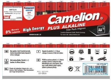 Camelion Батарейки LR6-SP10 AA/LR6, 2700 mAh, Plus Alkaline, 240 шт. 11101006 | Elektrika.lv