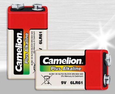 Camelion Battery 9V/6LR61, Plus Alkaline 6LR61, 1 pc(s) 11100122 | Elektrika.lv