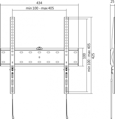 Logilink TV Wall mount 32"-55", fix, 25mm BP0013 | Elektrika.lv