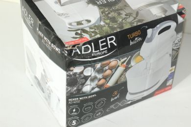 ADLER SALE OUT. | Adler | Mixer | AD 4202 | Mixer with bowl | 300 W | Number of speeds 5 | Turbo mode | White | DAMAGED PACKAGING AD 4202SO