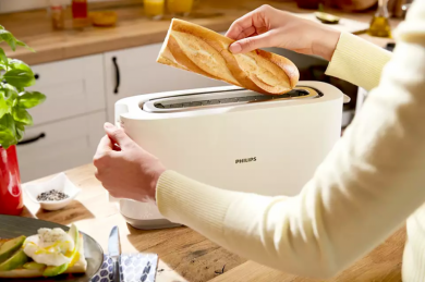 Philips Toaster Daily Collection 870-1030W, white HD2590/00 | Elektrika.lv