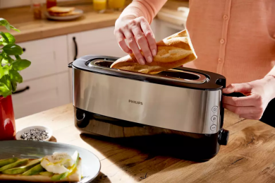 Philips Philips | Toaster | HD2692/90 Viva Collection | Power 950 W | Number of slots 2 | Housing material  Metal/Plastic | Black HD2692/90
