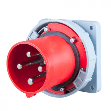 PCE CEE Industrial Plug 4x125A (3P+PE) 6h IP67 TWIST 120x120mm red 644-6 | Elektrika.lv