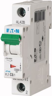 EATON PL7-B6/1 Miniature circuit breaker 6A, 1p, B 262673 | Elektrika.lv