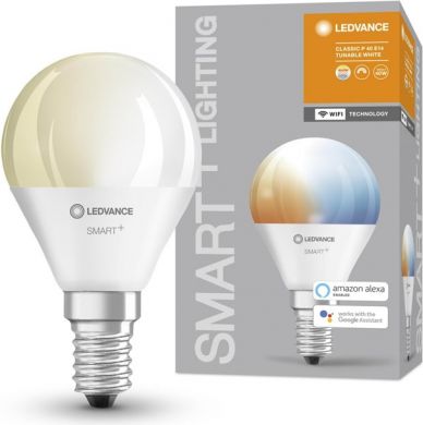 LEDVANCE SMART+ WiFi Spuldze Classic P40 TW E14 FR Baltas krāsas toņi 4058075485617 | Elektrika.lv