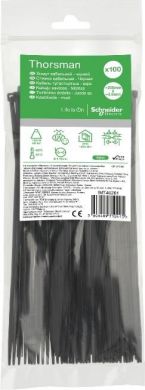 Schneider Electric !!! EOL !!! Cable tie 200x3.6mm, UV-resistant, black, 100 pcs. IMT46261 | Elektrika.lv