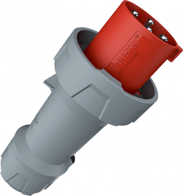 Mennekes Industrial Plug PowerTOPplus 4x63A (3P+PE) 6h 400V IP67 red 3308 | Elektrika.lv