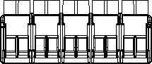 Hensel Terminals for junction boxes DK KL 06, 5-pole, 1,5-10 mm2, Cu, for assembly with bracket 26001226 | Elektrika.lv