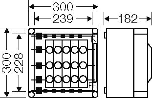Hensel Mi screw-type fuse box, 5x3x63A, D02,E18 bus-mounted 250 A, 5-pole, hinged lid 2000622 | Elektrika.lv