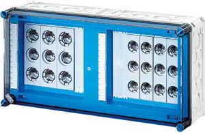 Hensel Mi fuse box, 4x3x25A, DII, E27 bus-mounted 250 A, 5-pole, 2000627 | Elektrika.lv