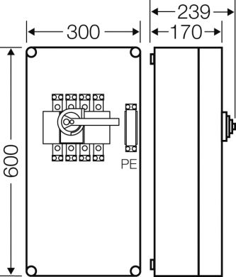 Hensel Mi load-break switch box 160A, 4-pole + PE 20000591 | Elektrika.lv
