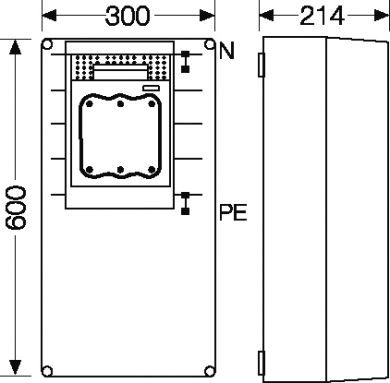 Hensel Mi 6479 HRC fuse switch disconnector box 1xNH1, 3P, 250A, bus-mounted 5P 630A, IP65 2000784 | Elektrika.lv