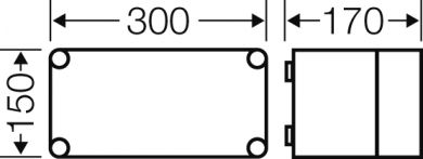 Hensel Sadale v/a K 0101 300x150x170 mm IP66 ar necaurspīdīgu vāku, pelēka, tukša 60001037 | Elektrika.lv