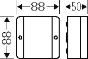Hensel Распределительная коробка DE 9321 88x88x50мм IP55 белая без клемм 6000320 | Elektrika.lv
