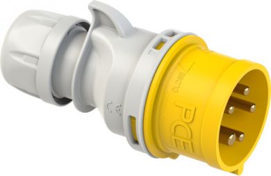 PCE CEE Industrial plug 5x16A (3P+N+PE) 4h IP44 SHARK yellow/grey 015-4 | Elektrika.lv