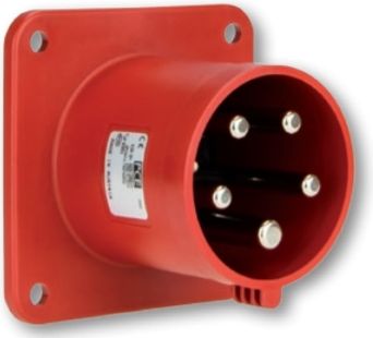 PCE CEE Industrial Plug 5x125A (3P+N+PE) 6h IP67 red 645-6 | Elektrika.lv