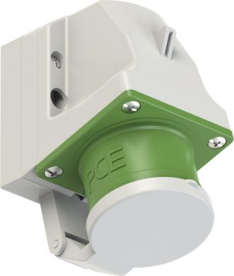 PCE CEE-wall mounted plug 16A 5p 10h IP44  with lid 515-10D | Elektrika.lv