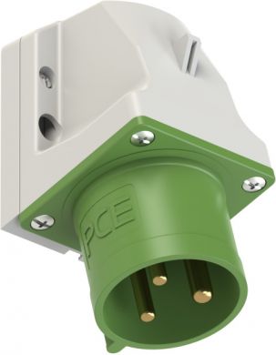 PCE CEE-wall mounted plug 3x32A (2P+PE) 10h IP44 green 523-10 | Elektrika.lv