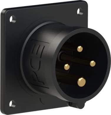PCE CEE-flanged plug 70x70 straight 16A 4p 6h IP44 black 614-6X | Elektrika.lv