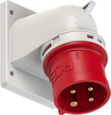 PCE CEE-flanged plug angled 4x16A (3P+PE) 6h IP44 red 77714-6 | Elektrika.lv