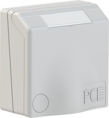 PCE Schutzkontakt-Anbausteckdose Design IP44 (grau) 8430GV | Elektrika.lv