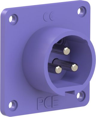 PCE CEE-flanged plug straight 70x70mm 16A 3p 24VAC 50/60Hz IP44 TWIST 663V | Elektrika.lv