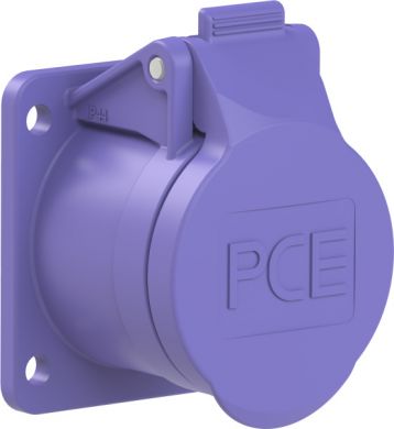 PCE CEE flanged socket 2x16A 24VAC 50/60Hz IP44/IP54 TWIST purple 54x60 362F9V | Elektrika.lv