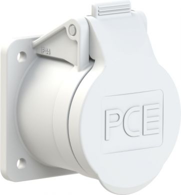 PCE CEE-flanged socket straight 55x55mm 16A 2p 24/42VDC IP44/IP54 TWIST 382-10F4V | Elektrika.lv