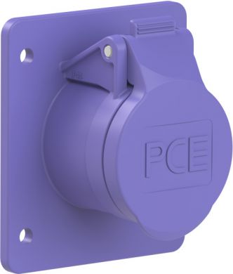 PCE CEE-flanged socket straight 75x85mm 16A 2p 24VAC 50/60Hz IP44/IP54 TWIST 362F87V | Elektrika.lv