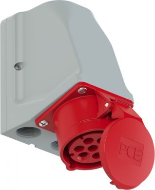 PCE CEE-wall mounted socket 16A 7p 6h IP44/IP54 917-6V | Elektrika.lv