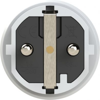 PCE Safety plug series Taurus2 - solid rubber 16A / 250V AC / 3p (2P+E), P54 light grey/black 0512-GS | Elektrika.lv